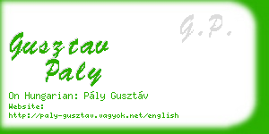 gusztav paly business card