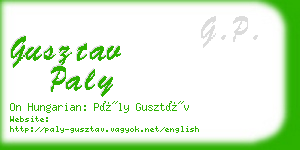 gusztav paly business card